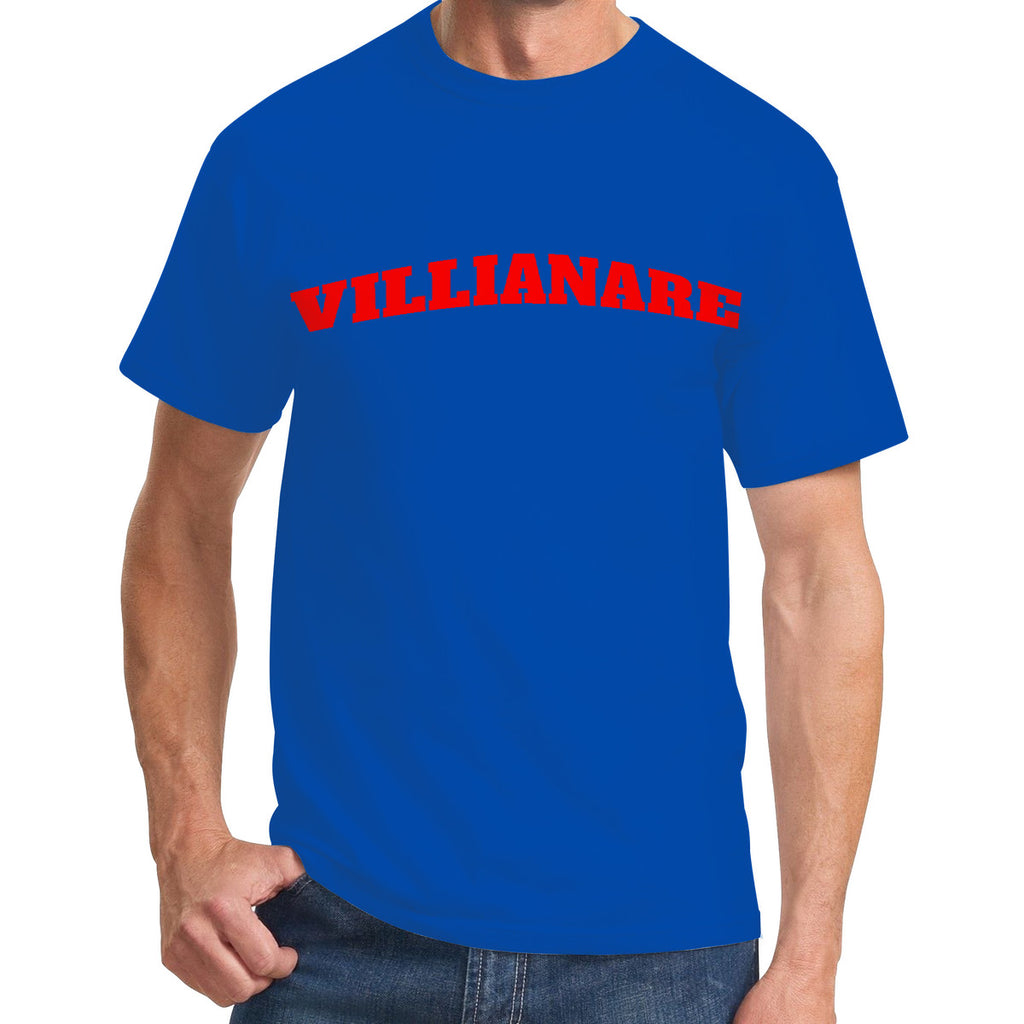 VILLIANARE BLUE RED LETTER  Print T-Shirt