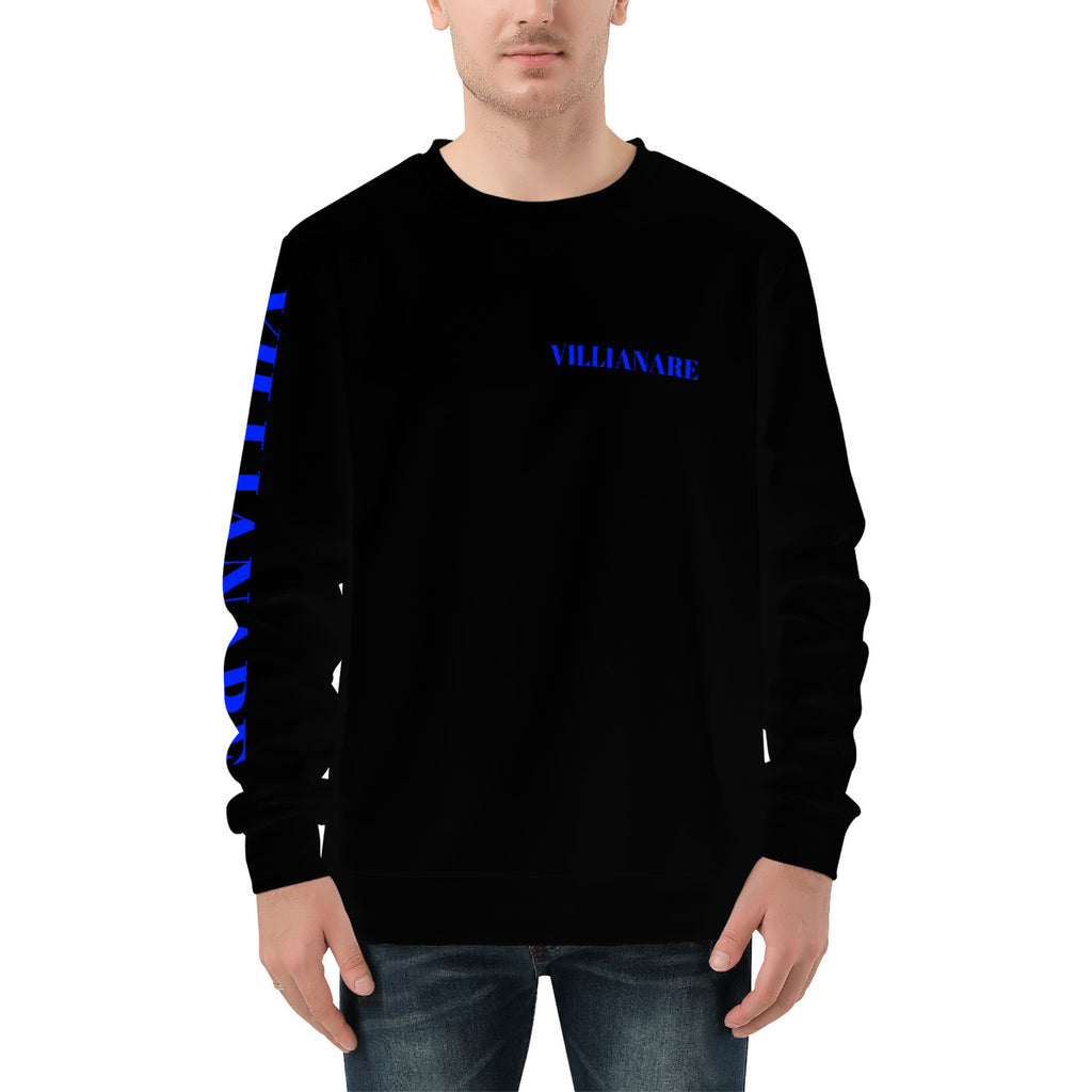 VILLIANARE BLACK/BLUE PRINT Men's All Over Print Sweater