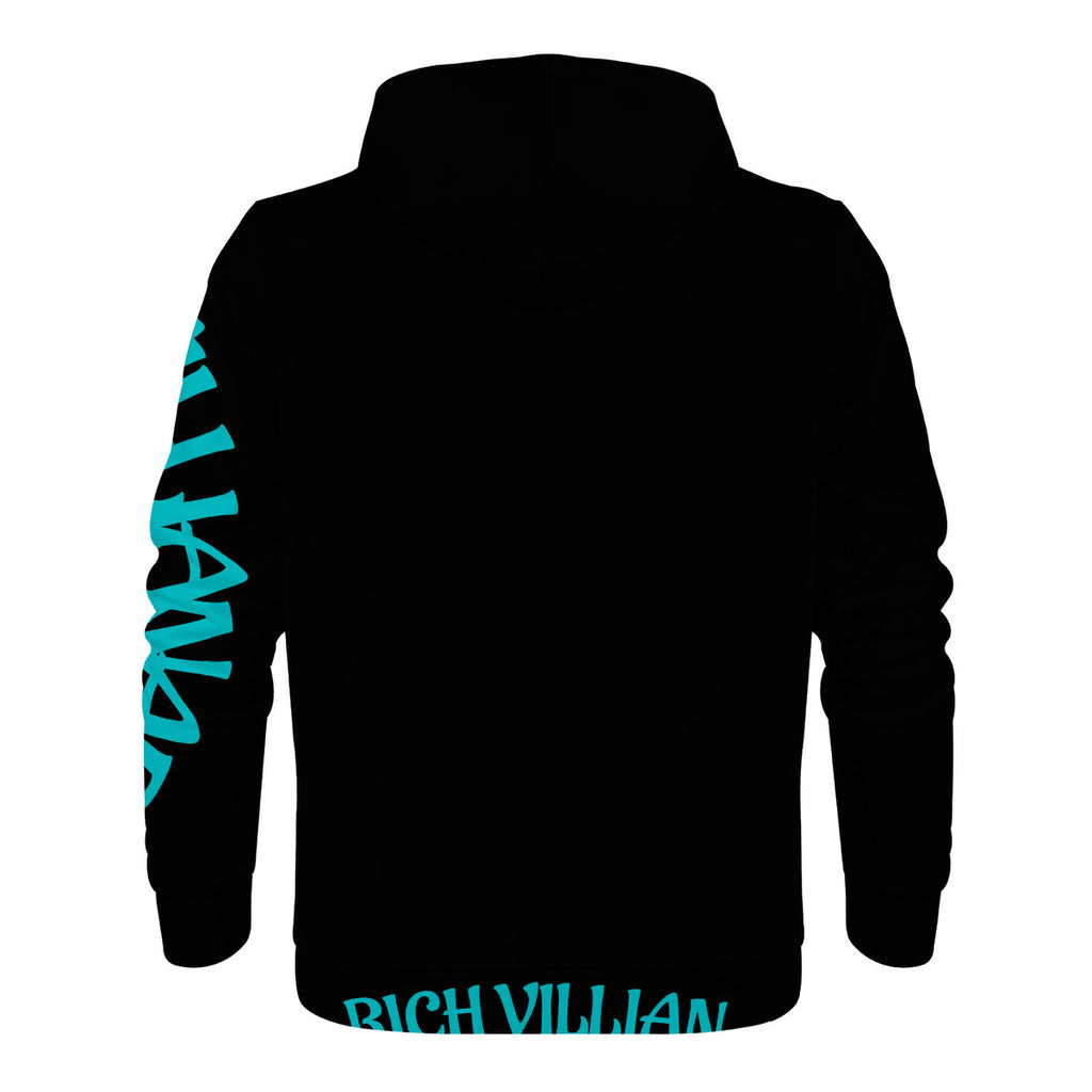 VILLIANARE MIDNIGHT BLUE Men's All Over Print Zip Hoodie