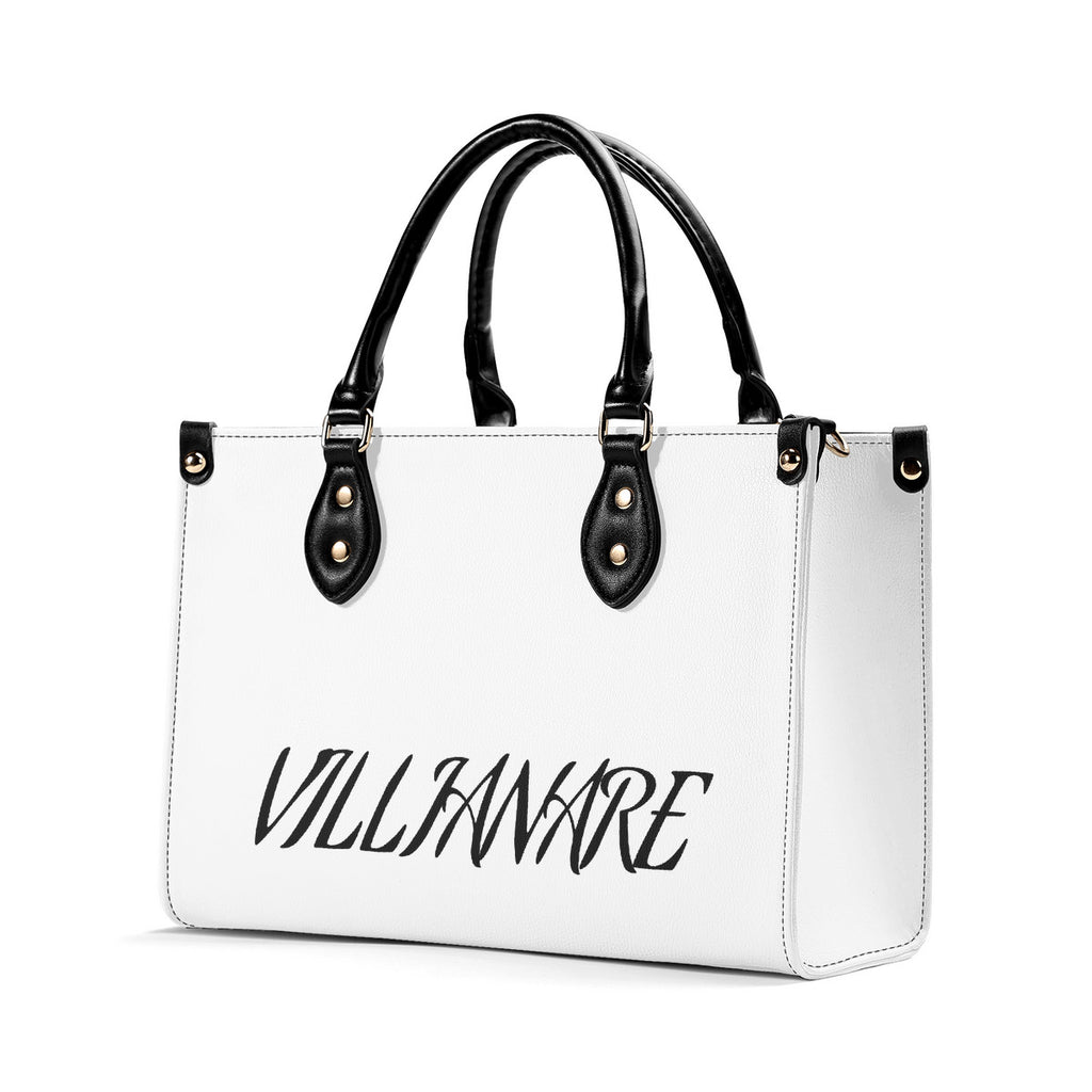 VILLIANARE WHITE  BLACK LETTER Women Leather Handbag