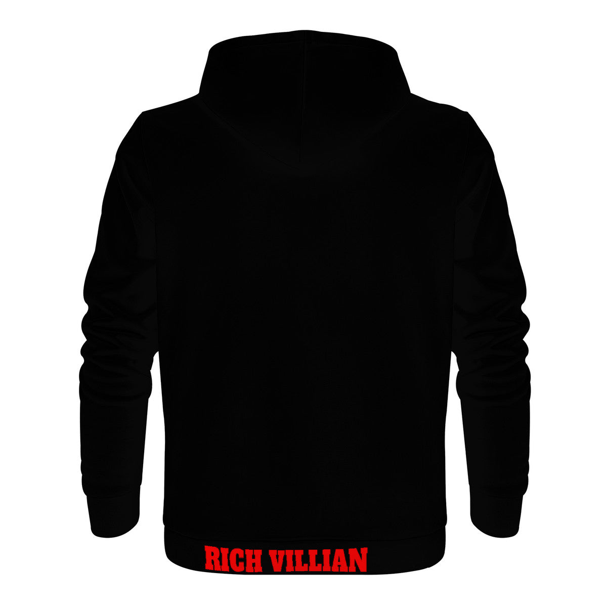 VILLIANARE BLACK AND RED All Over Print Hoodie
