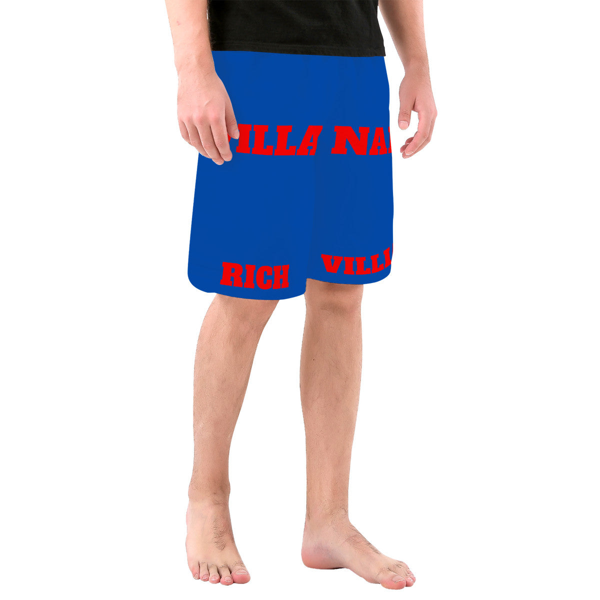 VILLIANARE BLUE RED LETTER Print Board Shorts