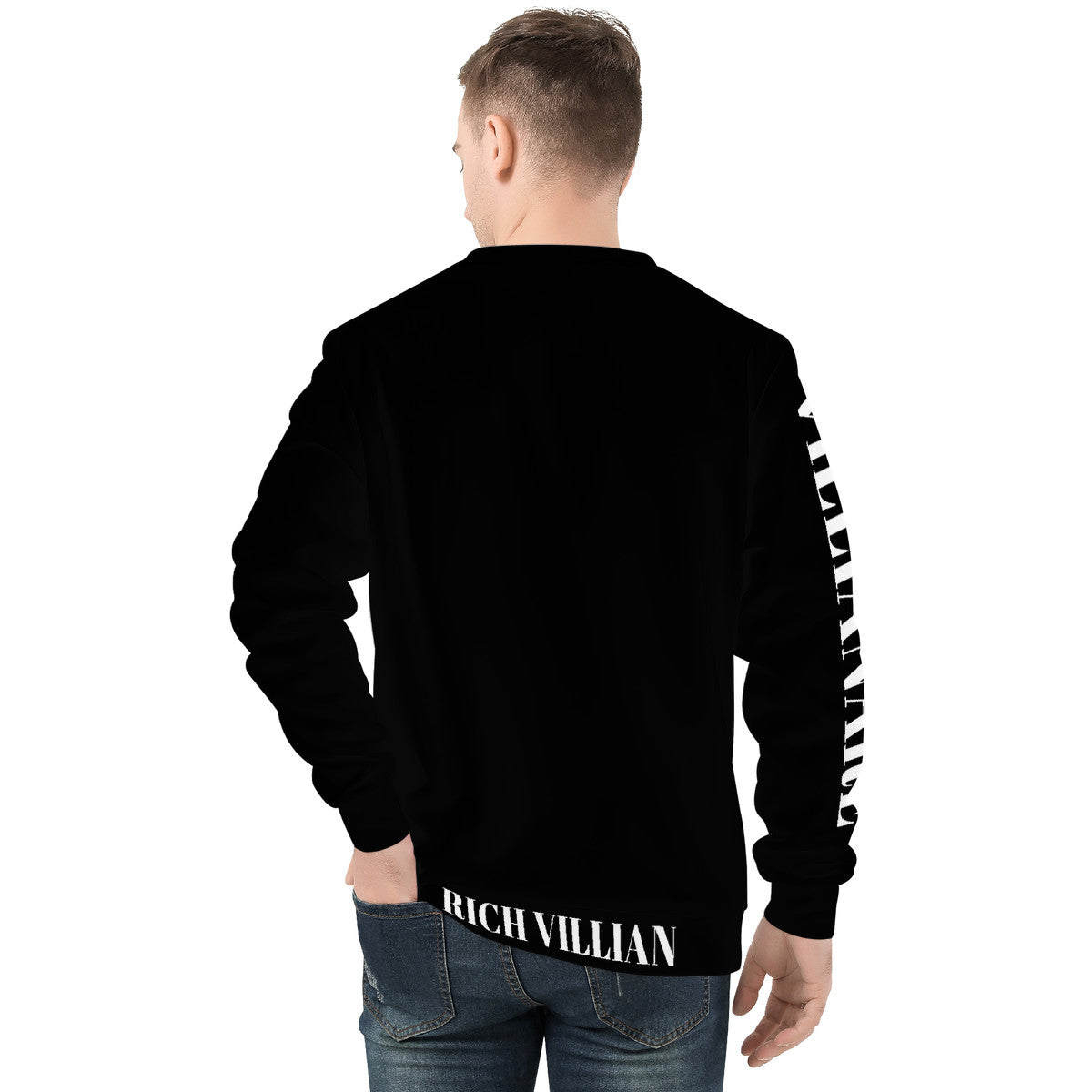 VILLIANARE BLACK /WHITE Men's All Over Print Sweater