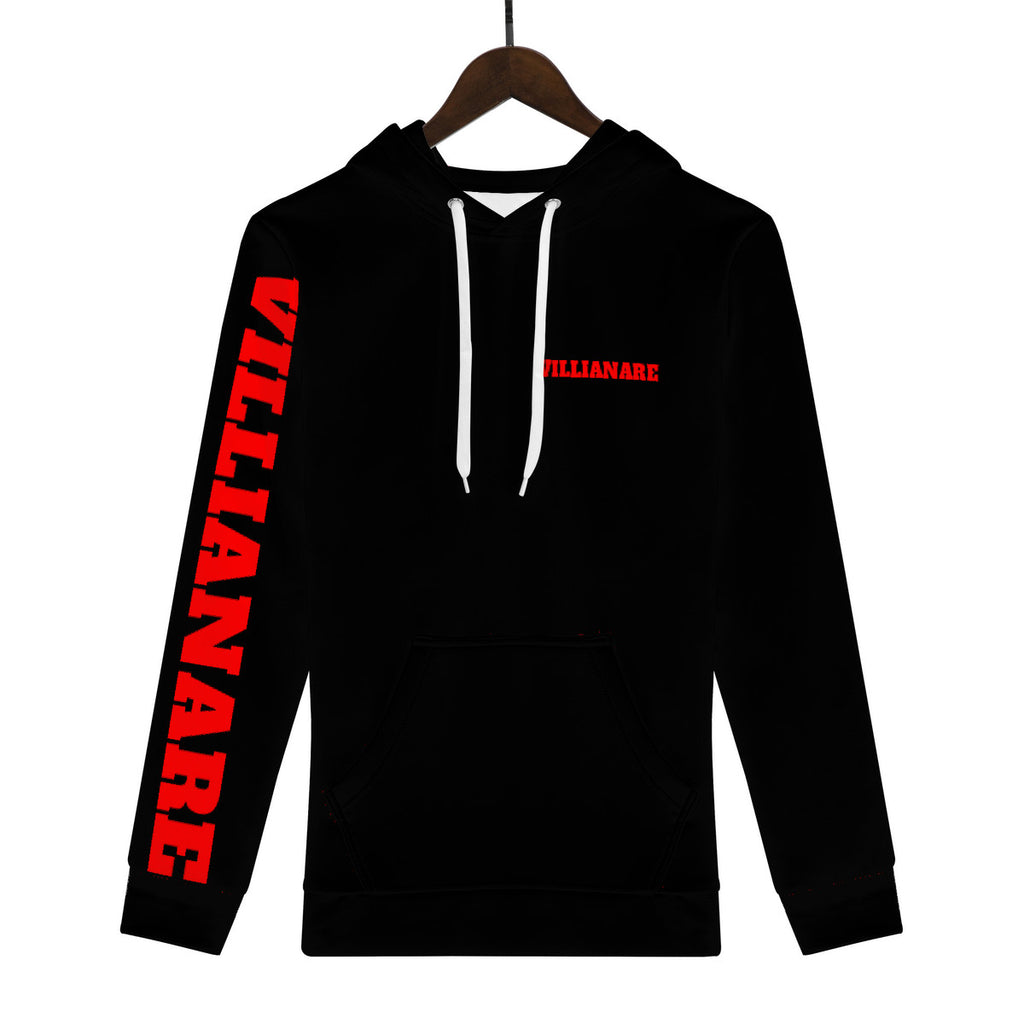 VILLIANARE BLACK AND RED All Over Print Hoodie