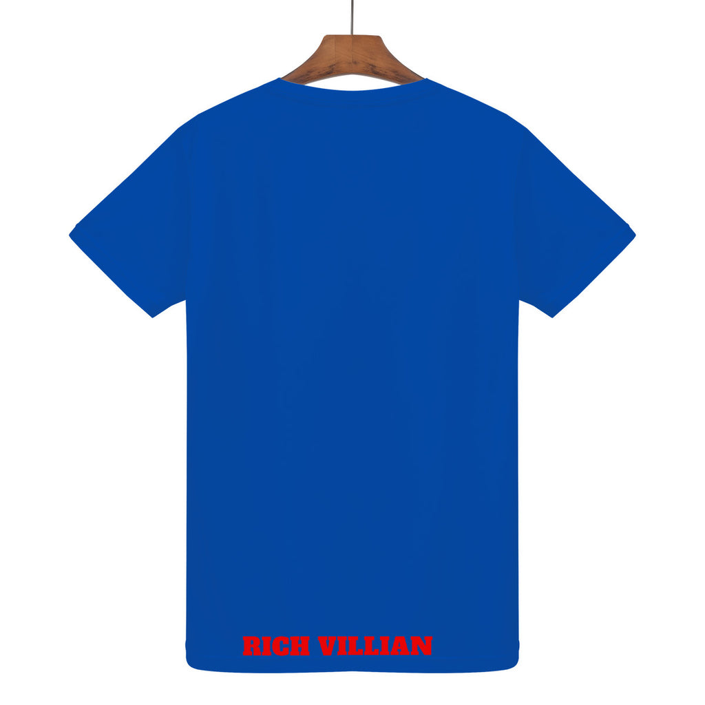 VILLIANARE BLUE RED LETTER  Print T-Shirt