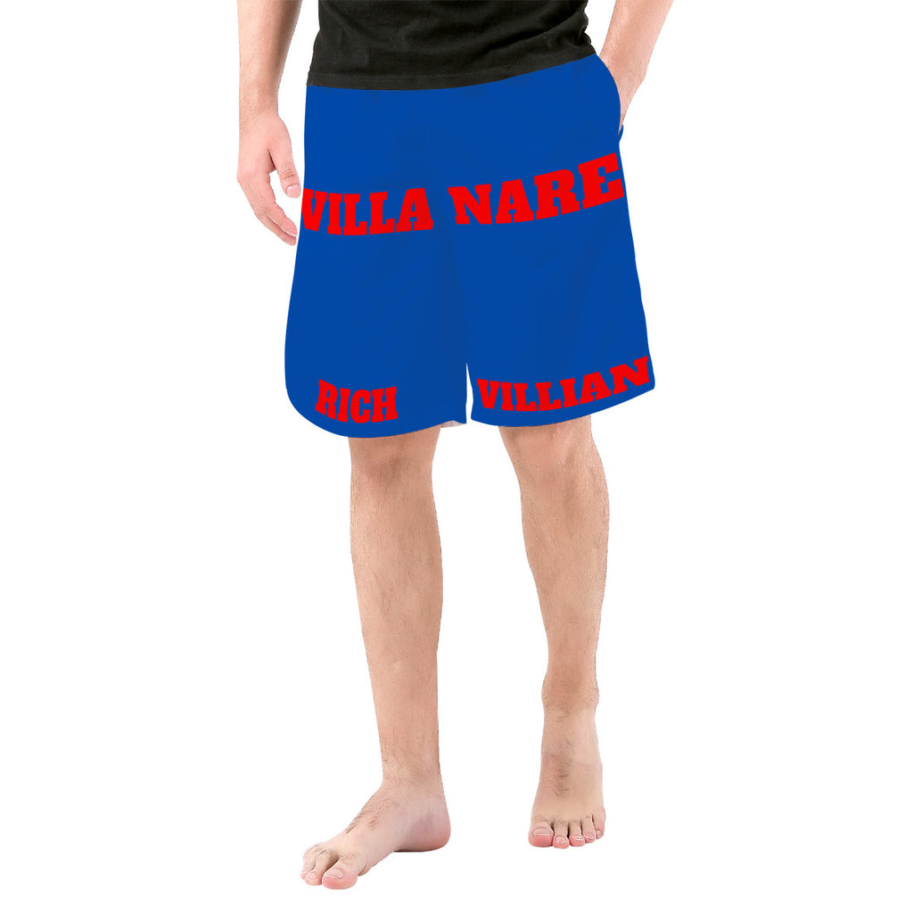 VILLIANARE BLUE RED LETTER Print Board Shorts
