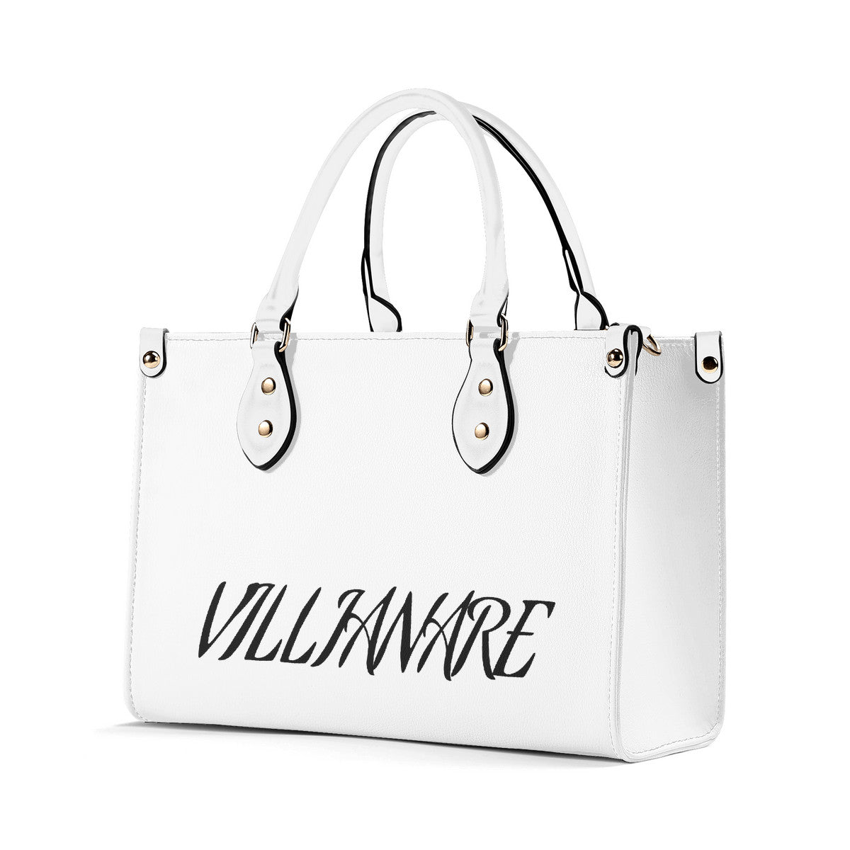 VILLIANARE WHITE  BLACK LETTER Women Leather Handbag