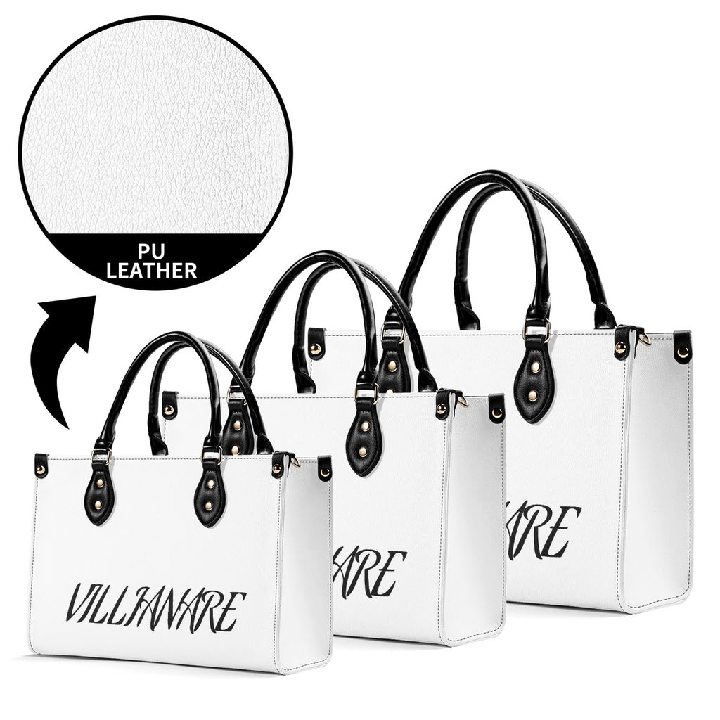 VILLIANARE WHITE  BLACK LETTER Women Leather Handbag