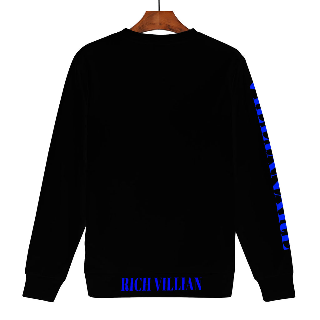 VILLIANARE BLACK/BLUE PRINT Men's All Over Print Sweater