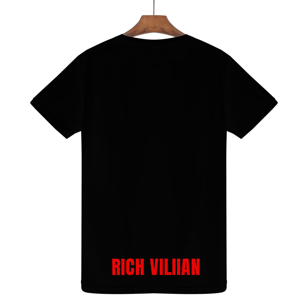 BLACK AND RED LETTER  All Over Print T-Shirt