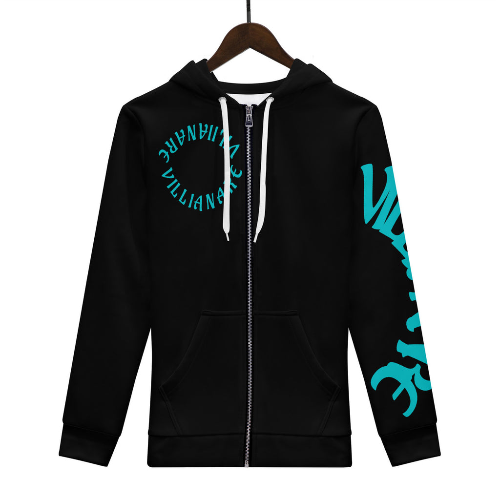 VILLIANARE MIDNIGHT BLUE Men's All Over Print Zip Hoodie