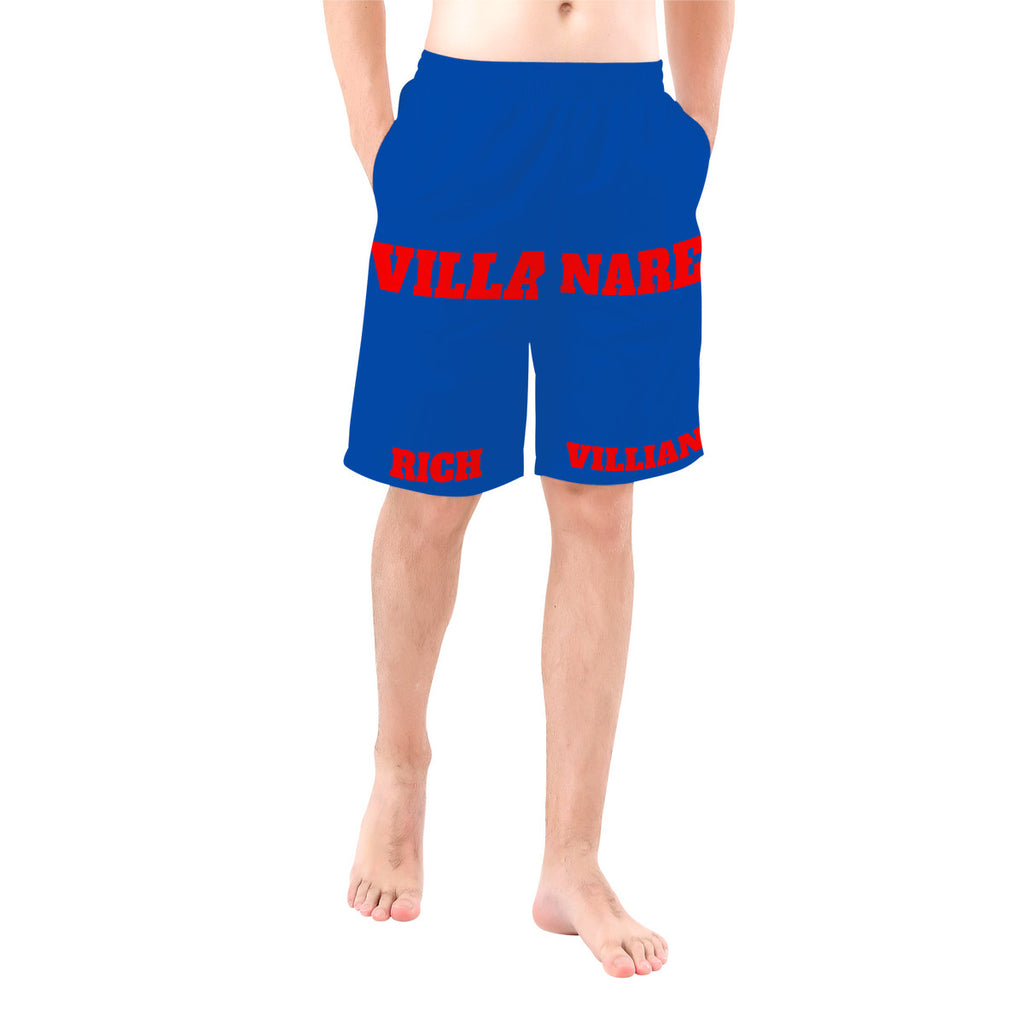 VILLIANARE BLUE RED LETTER Print Board Shorts