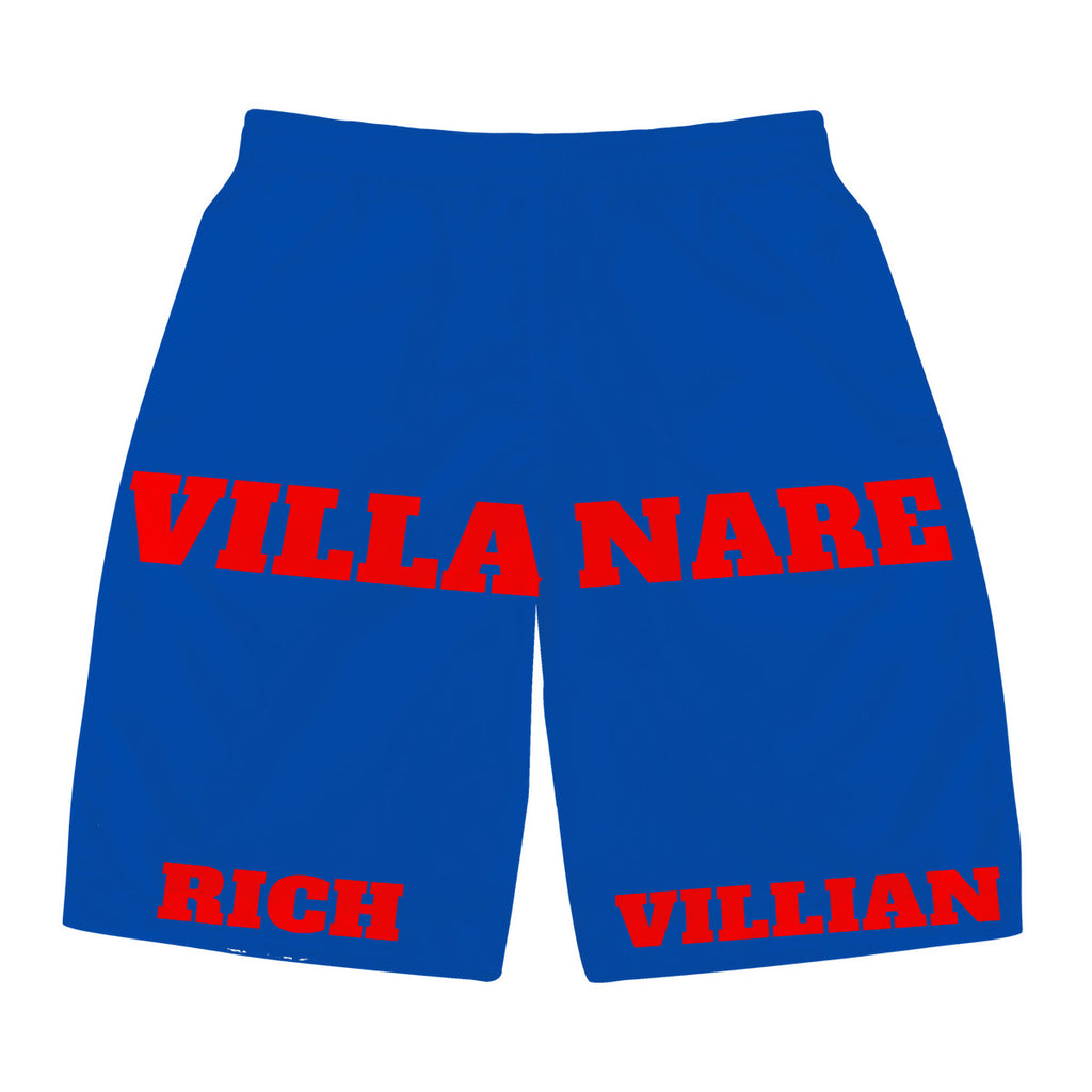 VILLIANARE BLUE RED LETTER Print Board Shorts