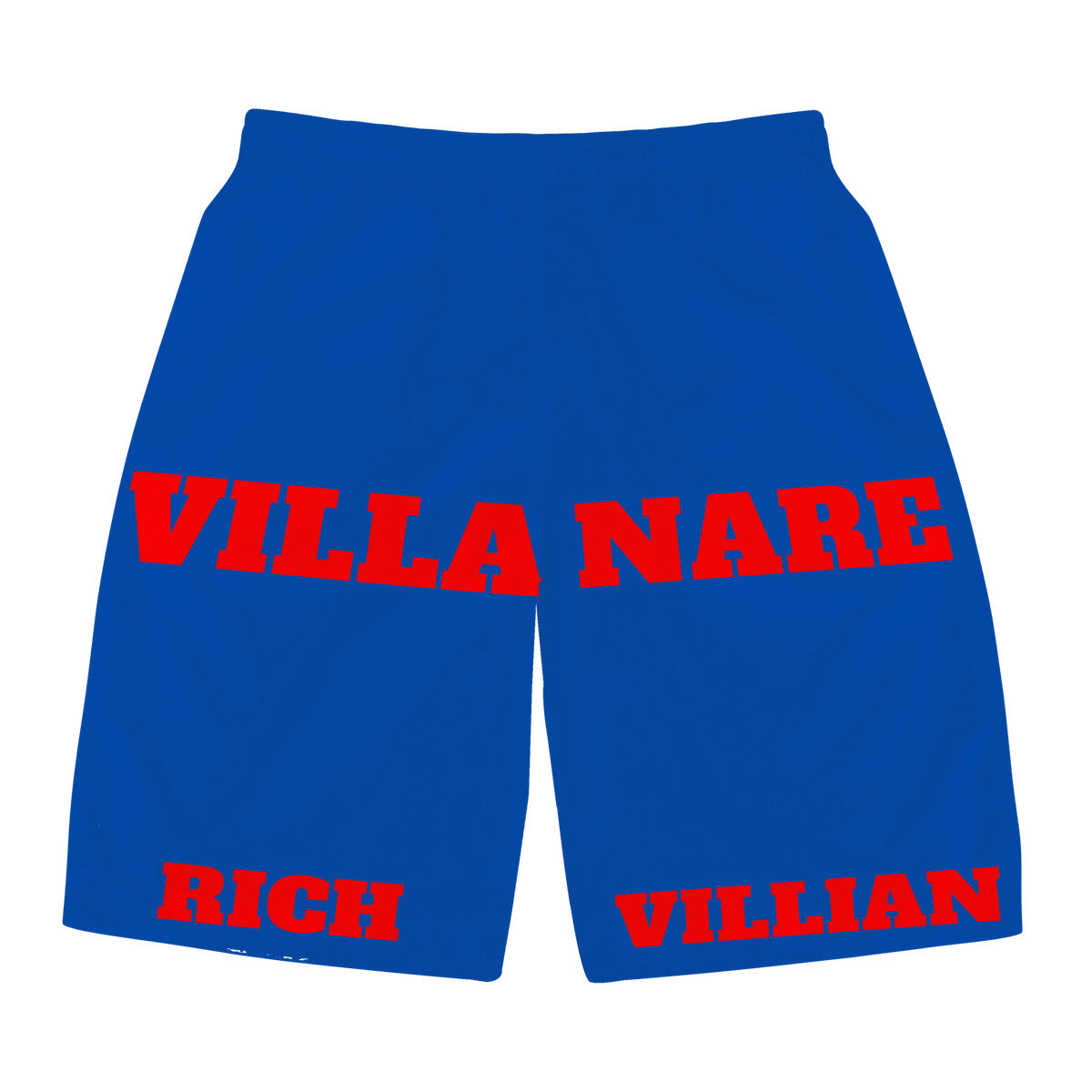 VILLIANARE BLUE RED LETTER Print Board Shorts