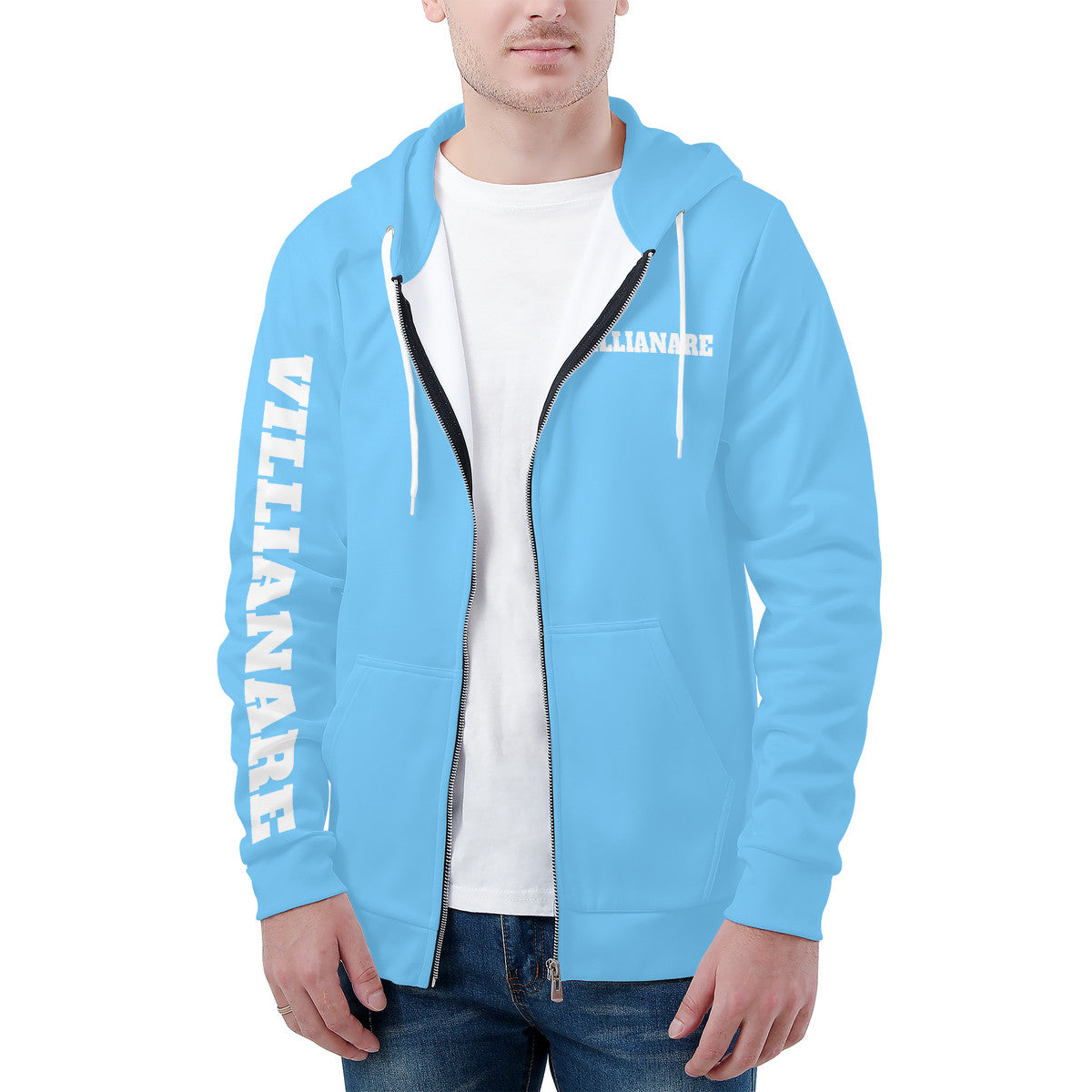 VILLIANARER CAROLINA BLUE  Zip Hoodie