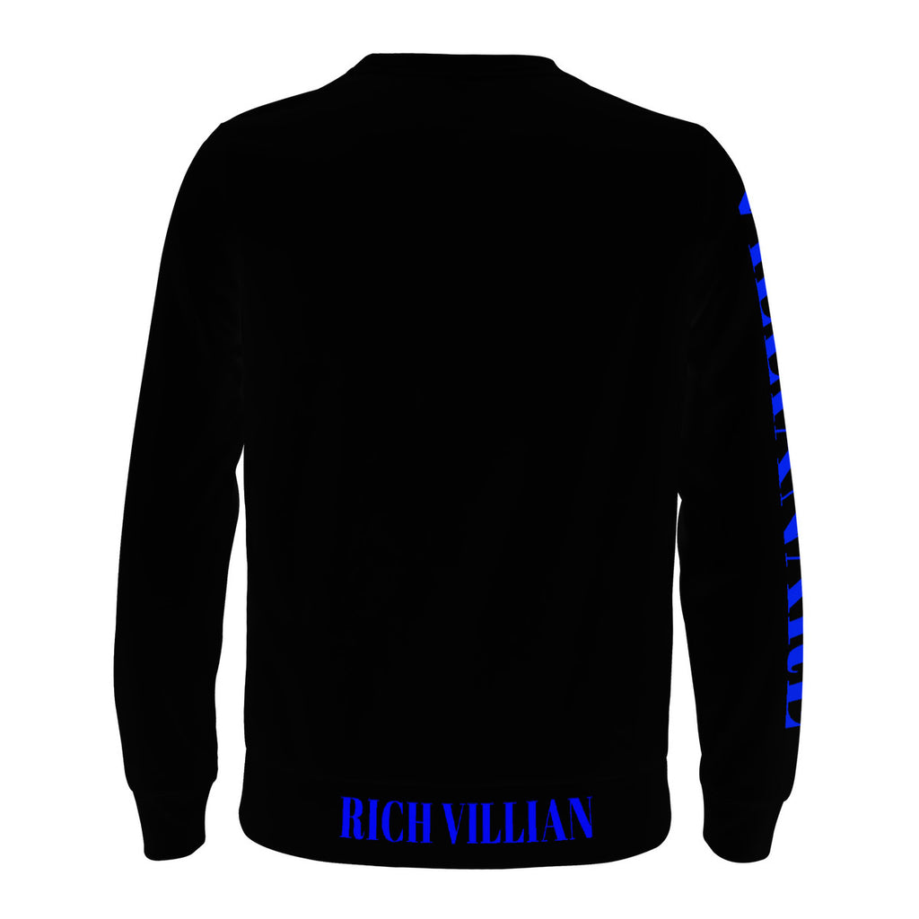 VILLIANARE BLACK/BLUE PRINT Men's All Over Print Sweater