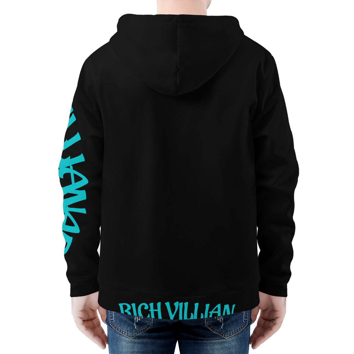 VILLIANARE MIDNIGHT BLUE Men's All Over Print Zip Hoodie