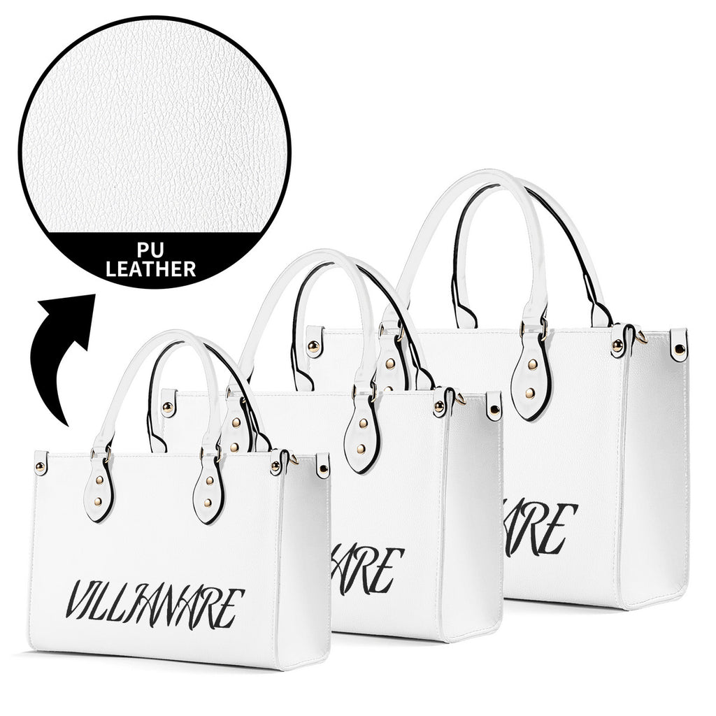 VILLIANARE WHITE  BLACK LETTER Women Leather Handbag