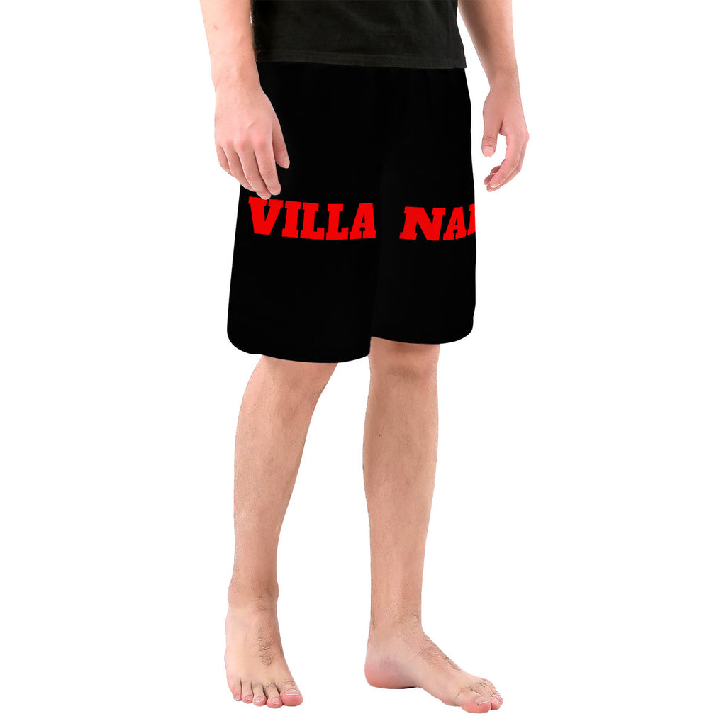 VILLIANARE  BLACK AND RED LETTER All Over Print Board Shorts