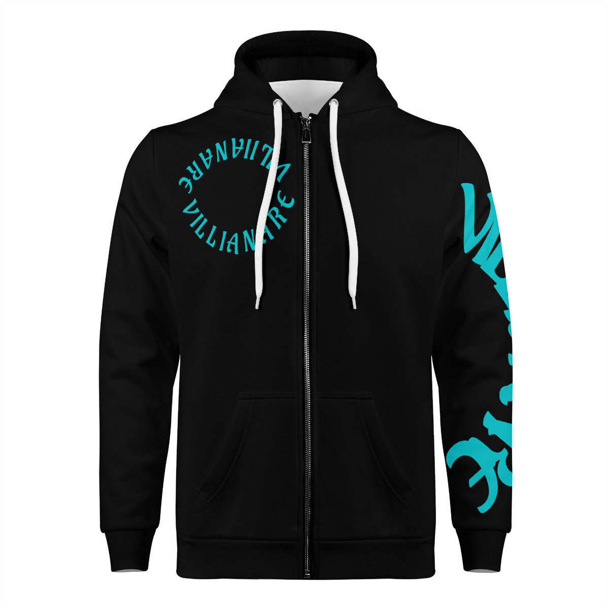 VILLIANARE MIDNIGHT BLUE Men's All Over Print Zip Hoodie