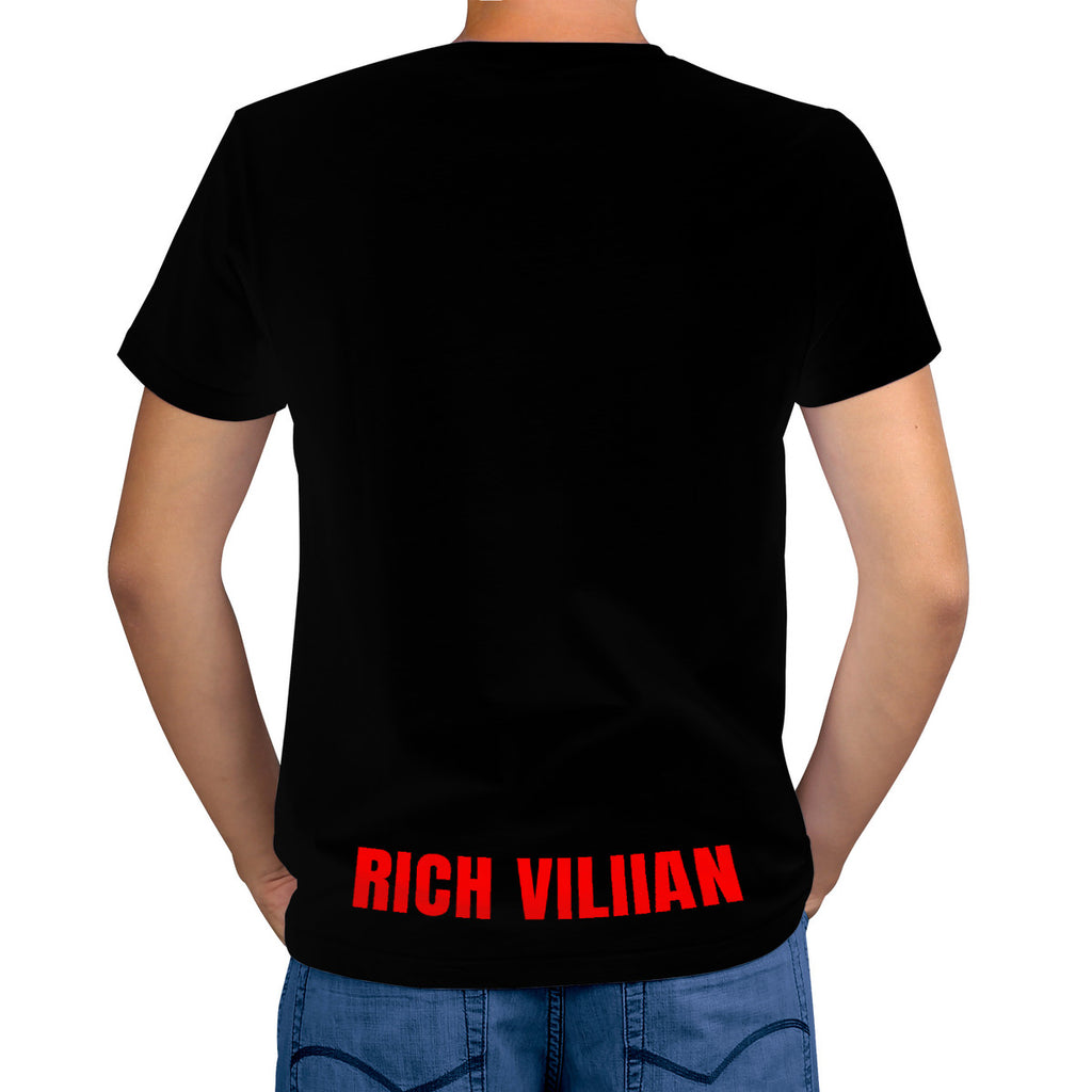 BLACK AND RED LETTER  All Over Print T-Shirt