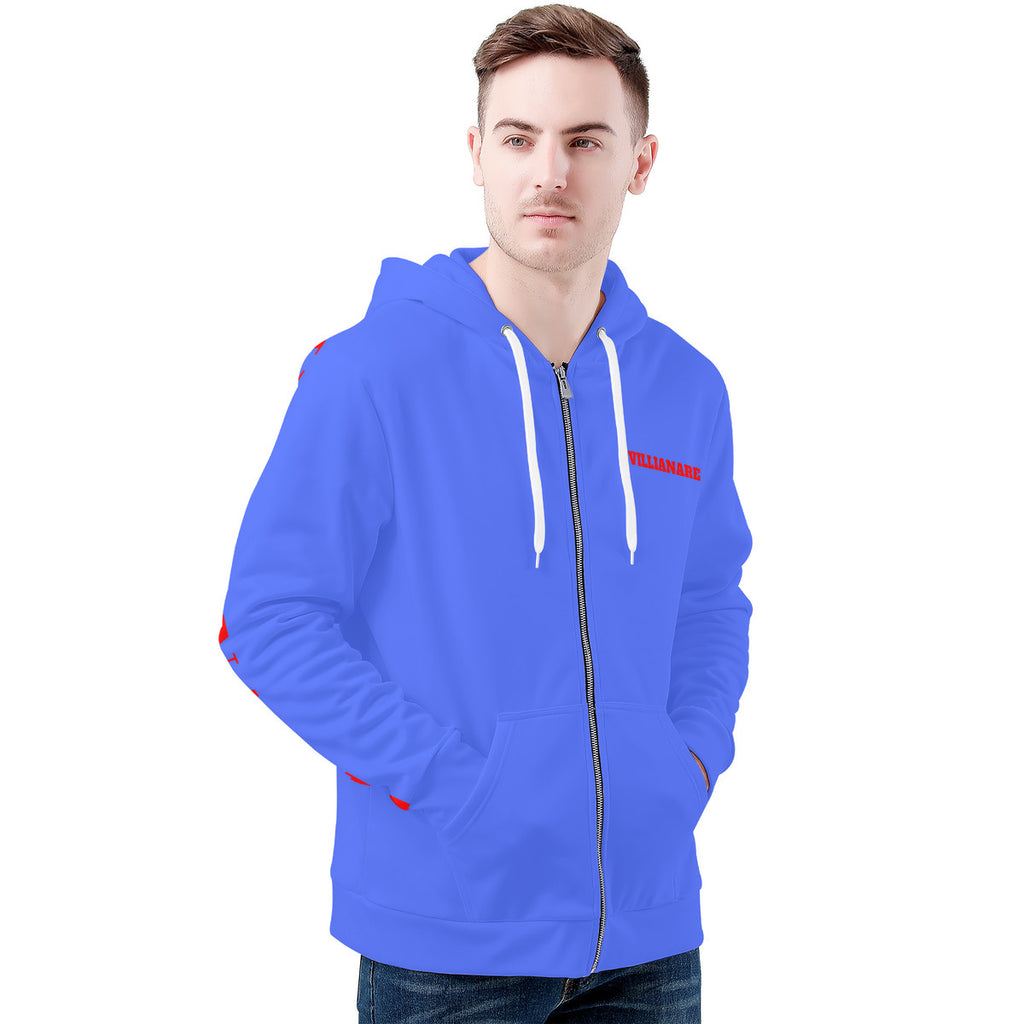 D58 Men's All Over Print Zip Hoodie